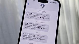 Text message verification codes on iPhone