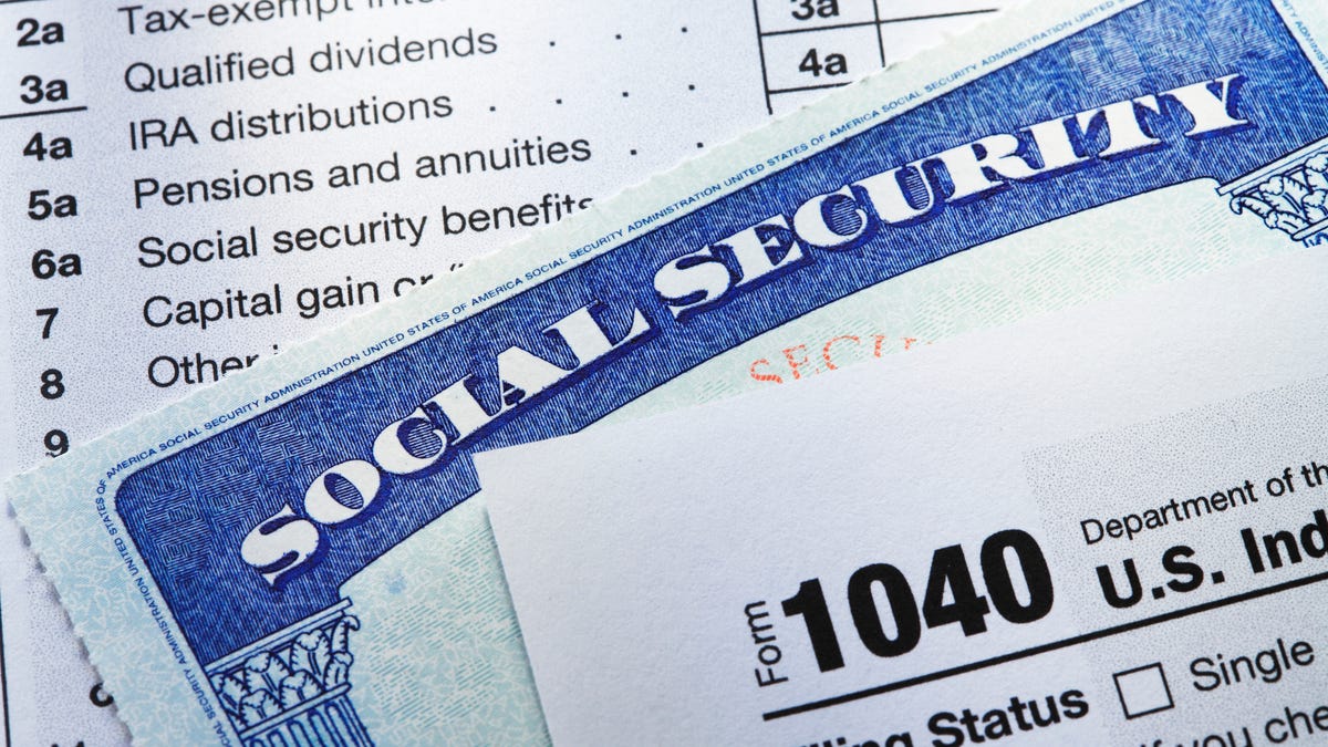 Picture of a Social Security card and tax forms