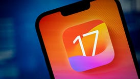 iOS 17 logo with blue background