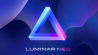 The Luminar Neo logo against a blue and purple background.